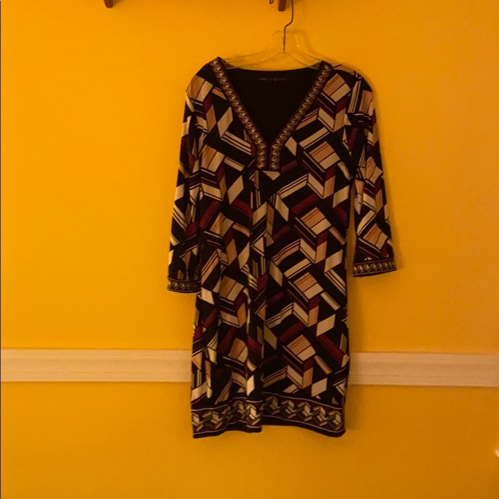 Geometric shirt dress